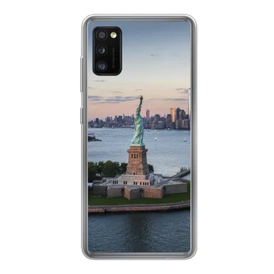 Produktbild von MuchoWow® Handyhülle Schutzhülle Hülle für Samsung Galaxy A41 New York - Freiheitsstatue - Skyline Silikon Softcase Handy Hülle - Mobiltelefon