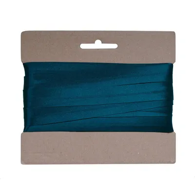 20m Schrägband Satin 20mm gefalzt dunkelblau