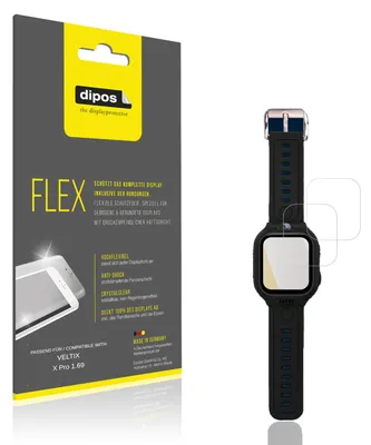 Produktbild von 2x Schutzfolie für VELTIX X Pro 1.69 Folie, 100% Displayabdeckung, dipos Flex