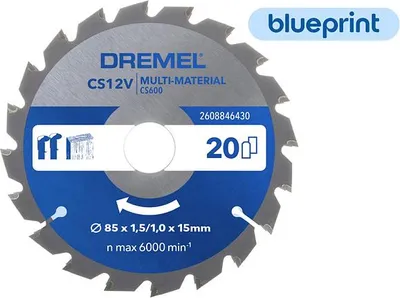 Obrázok produktu pre Dremel 2608846430​, laminát, Plast, neželezitý kov, Drevo, 8,5 cm, 6000 ot/min, 2,5 cm, 1 kusov