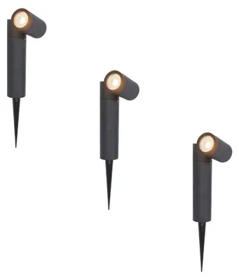 Image de HOFTRONIC - Spot à piquet LED jardin 4W 345lm 2700K IP65 Noir Dimmable