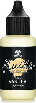 Image de Octopus Fluids Encre à alcool OPAK VANILLA, encre à alcool pour Fluid Art et Resin Art, jaune