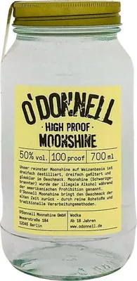 Produktbild von O'Donnell Moonshine HIGH PROOF 50% Vol. 0,7l