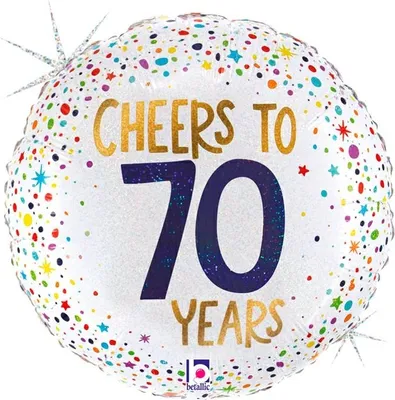 Produktbild von 18"/Ø46cm Folienballon "Cheers to 70 Years"