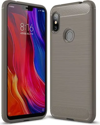 Produktbild von Schutzhülle Handyhülle für Xiaomi Redmi Note 6 Case Cover Carbon Optik Grau