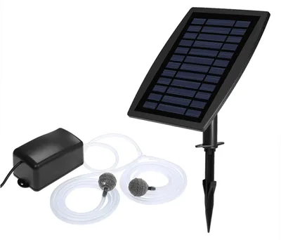 Immagine prodotto di Ossigenatore per acquari, silenzioso, 2200 mAh, pompa solare per ossigenazione dell'acquario con tubo e pietre porose per la pesca nel laghetto