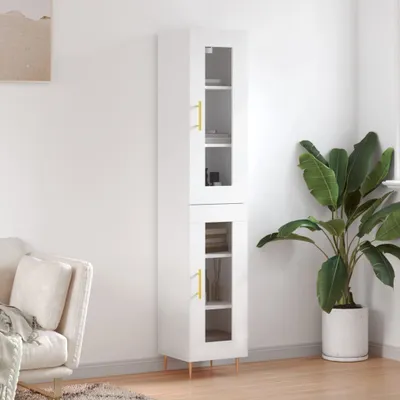 Produktbild von vidaXL Highboard Weiß 34,5x34x180 cm Holzwerkstoff
