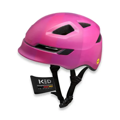 Produktbild von KED Pop II Kinder Fahrradhelm Mit Optimierter Passform Und LED Rücklicht, Verbesserte Belüftung &Mehr Komfort Farbe: Pop II Pink Matt Größe: 48-52 (S)