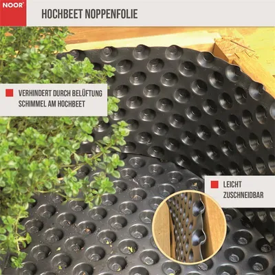 Produktbild von Noor Hochbeet Noppenfolie 1x6,5m 400 g/m²