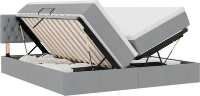 Immagine prodotto di Letto con contenitore LED e materasso Grigio Chiaro