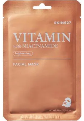 Zdjęcie produktu dla SKIN627 Maseczka do twarzy z witaminami i niacynamidem 22 ml Maseczka w płachcie