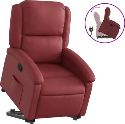 Obrázek produktu pro vidaXL Relaxační křeslo s opěrkou na nohy Vínově červená Imitace kůže