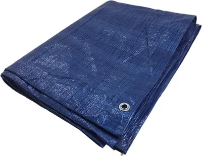 Produktbild von 2x Gewebeplane Abdeckplane Schutzplane  2 x 3 m blau PE reißfest wasserdicht