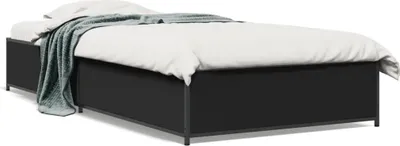 Obrázok produktu pre vidaXL Rám postele čierny 90x200 cm materiál na báze dreva a kovu