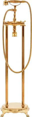 Produktbild von vidaXL Freistehende Badewannenarmatur Edelstahl 99,5 cm Golden