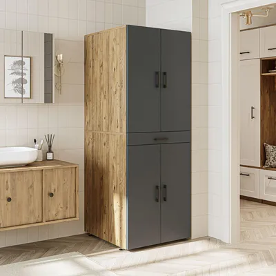 Productafbeelding van Skye Decor, wasmachinekast van hoge kwaliteit, 100% melamine, 70 cm, Atlantic grenen