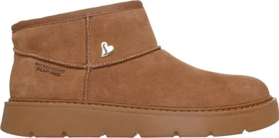 A single brown boot is shown against a white background.