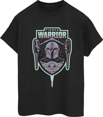 Produktbild von Star Wars - "The Mandalorian Fierce Warrior" T-Shirt für Damen BI45965 (XXL) (Schwarz)