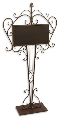 Produktbild von Casa Padrino Jugendstil Schmiedeeisen Gastrotafel Braun 62,5 x 19 x H. 128,5 cm - Gastronomie Tafel