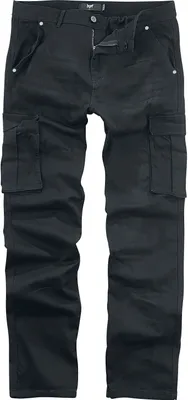 Produktbild von Black Premium by EMP Herren schwarze Cargo-Hose W34L32