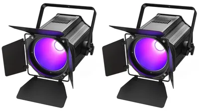 Imagen del producto de Faro LED COB de 200W - Iluminación LED para escenarios - Iluminación para DJs - Foco RGBWA UV - Iluminación DMX512 - Enchufe europeo