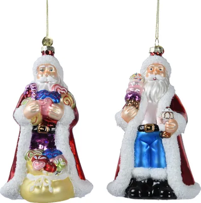 Produktbild von Christbaumschmuck Glas Weihnachtsmann 16cm, 1 Stück sortiert - Bunt