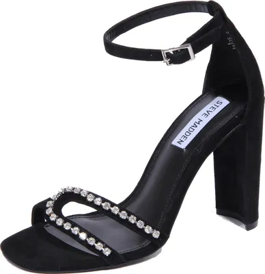 Produktbild von 1856J sandalo donna schwarz STEVE MADDEN LANDO Wildleder Strass Schuh Frau
