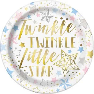 Produktbild von Pappteller Twinkle Twinkle 23cm/8Stk.