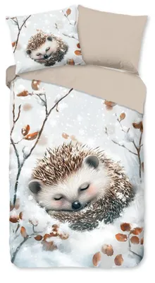 Productafbeelding van Good Morning Kinderdekbedovertrek "Jussi" - Grijs - (140x220 cm) - 100% Katoen