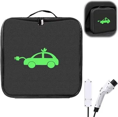 Immagine prodotto di Borsa porta cavi di ricarica per auto elettriche - Organizer resistente alle intemperie - Per cavi di tipo 1 e 2 - Organizer da valigia in tessuto Oxford