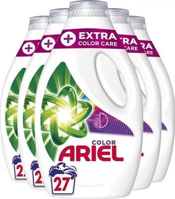 Produktbild von Ariel Flüssigwaschmittel + Extra Farbpflege – 5 x 27 Wäschen – Vorteilspack