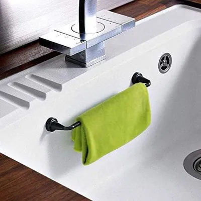 Obrázek produktu pro Magnetický držák na utěrky k dřezu, nerezová ocel, stříbrný