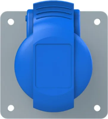 Immagine prodotto di Amphenol Presa da incasso CEE da 16 ampere a 3 poli (2P+PE), codifica 6h blu 200/250 V frequenza 50 e 60 Hz - 1