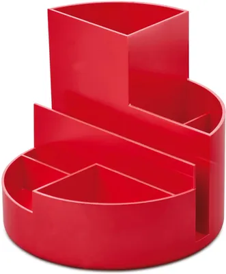 Produktbild von MAUL Stifteköcher MAULrundbox Recycling Kunststoff 14 x 14 x 12.5 cm rot