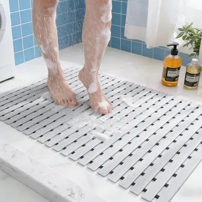 Immagine prodotto di Tappetino antiscivolo per doccia, tagliabile, 43 x 65 cm, grigio, in PVC