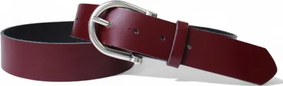 Produktbild von FRONHOFER Damen Ledergürtel 3,5 cm Dornschnalle Hufeisen altsilber, echt Leder