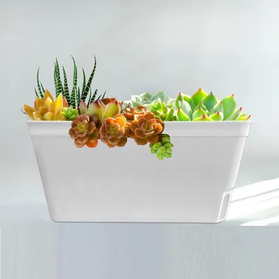 Productafbeelding van Plantenpot, mat wit, set van 3