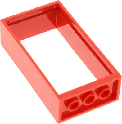 Produktbild von 1x Lego Tür Rahmen 2x4x6 rot ohne Scheibe Türblatt Haus 4528139 60599