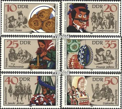 Produktbild von Briefmarken DDR 1982 Mi 2716-2721 (kompl.Ausgabe) gestempelt Sorbische Volksbräuche