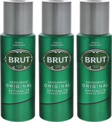 Produktbild von 3 x Brut Original Deospray je 200ml pflegt und erfrischt for men