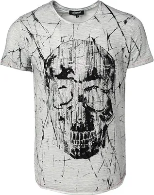 Produktbild von Brandneu Designer T-Shirt CARISMA in Grau mit Strass CRM4579 XL