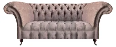 Produktbild von Wohnzimmer Chesterfield Sofa Dreisitzer Couch Grau  Moderne Möbel