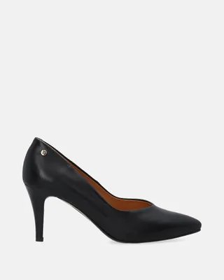 Produktbild von VENEZIA Damen Pumps Elegante High Heels Lederpumps - Schwarze klassische Lederpumps aus Echtleder Rindsleder Schwarz Größe 40