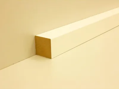 Produktbild von B.S. Bauprogramm Quadratleiste 200 cm 25 x 25 mm weiß