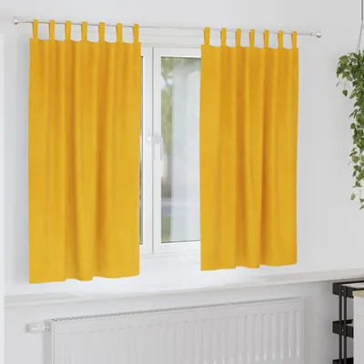 Produktbild von Langlebig Vorhänge mit Vorhängen 2 pcs Senfgelb 140 x 175 cm Samt - Gardinen & Vorhänge Octo9413765 1parcel