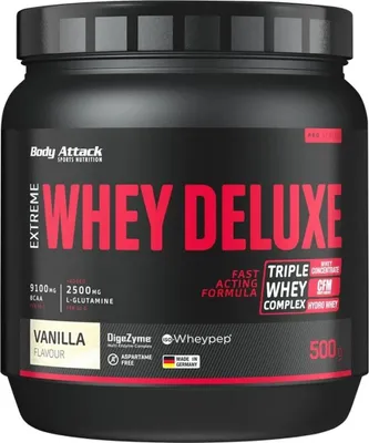 Produktbild von Body Attack Extreme Whey Deluxe 500g Vanille