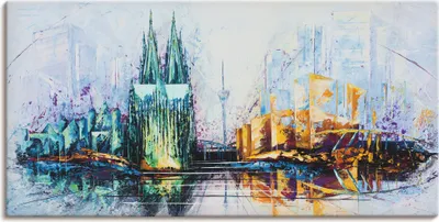 Produktbild von ARTland Leinwandbild Kölner Dom Skyline 6 Größe: 60x30 cm