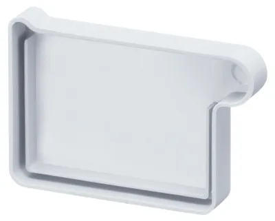 Produktbild von INEFA Dachrinnen Endstück Kastenrinne PVC NW68 / 68mm, rechts Weiß Dachrinnenzubehör, einfache Steckmontage, Germany