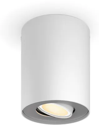 Produktbild von Philips Hue White ambience Pillar Einerspot erw., Intelligenter Einbaustrahler, Bluetooth/Zigbee, Weiß, LED, Metall, GU10