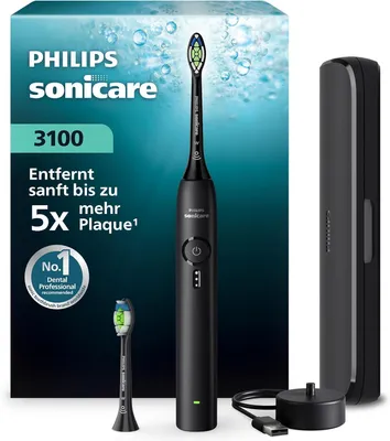 Produktbild von Philips Sonicare Series 3100 Elektrische Schallzahnbürste mit Drucksensor, 3 Intensitätsstufen und Reiseetui